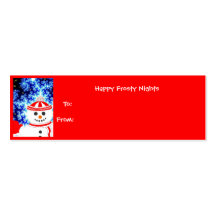 Tag FROSTY do presente de época natalícia do bonec Modelos Cartões De Visitas