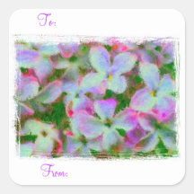 Tag pintado do presente dos Lilacs Adesivos