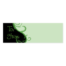 Tag verde do presente do Natal Cartao De Visita