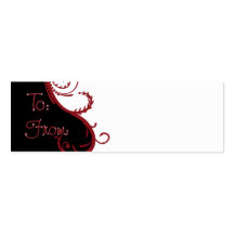 Tag vermelho do presente do Natal Modelo Cartoes De Visitas