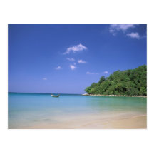 Tailândia, ilha de Phuket. Praia Cartão Postal