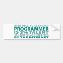 Talento do programador 3% adesivos