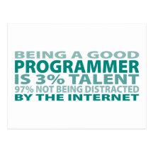 Talento do programador 3% cartoes postais