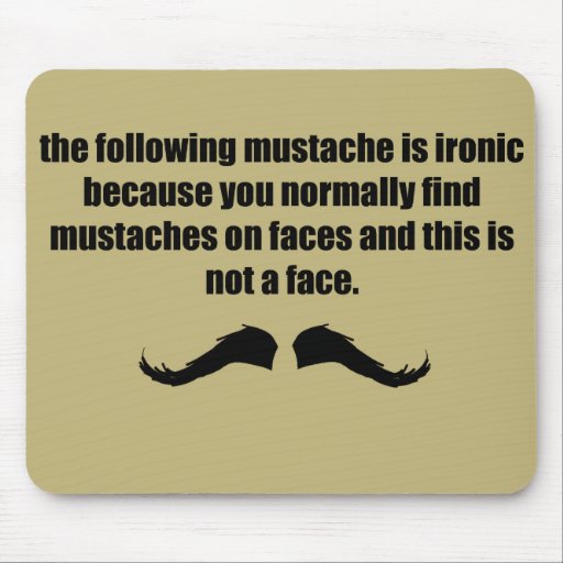 Tan irónico do bigode WTF Mousepad