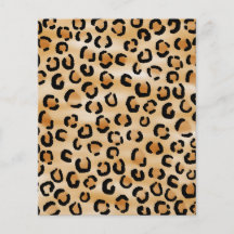 Tan, preto e teste padrão do impressão do leopardo panfletos personalizado