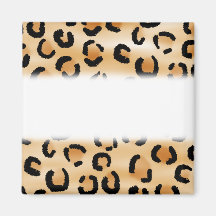 Tan, preto e teste padrão do impressão do leopardo imã de refrigerador
