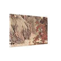 Tang Yin - pescador solitário no rio Impressão De Canvas Esticadas