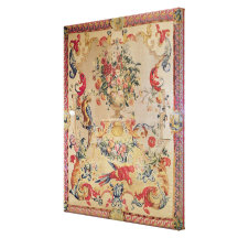 Tapeçaria no estilo Rococo adiantado com strapwork Impressão De Canvas Envolvidas