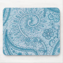 Tapete do rato azul de Paisley Mouse Pads