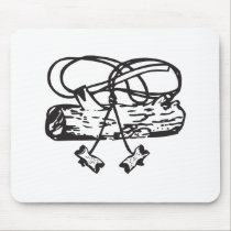 Tapete do rato de madeira do Machado-n-Registro do mousepads