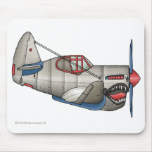 Tapete do rato do avião de combate do avião WW2 Mousepad