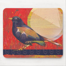 Tapete do rato do pássaro da mãe mousepads