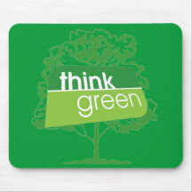 Tapete do rato do pense verde mousepads