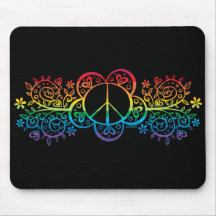 Tapete do rato do sinal de paz mouse pad