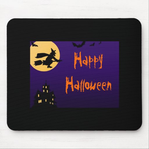 Tapete do rato feliz do Dia das Bruxas Mouse Pads