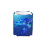 Tartaruga de mar subaquática caneca