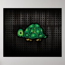 Tartaruga do Grunge Poster