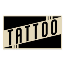 tatuagem retro modelos cartões de visita