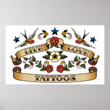 Tatuagens vivos do amor impressão