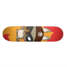 Taucoo no skate do personagem de desenho animado d
