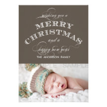 TAUPE DOS CARTÕES DE FOTO DE NATAL CONVITES
