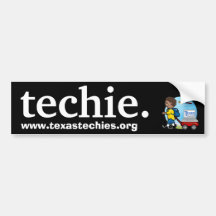 Techie. Autocolante no vidro traseiro Adesivos