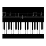 Teclado de piano cartões postais