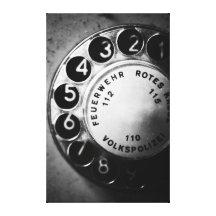 Telefone dial impressão em tela canvas