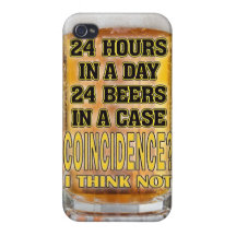telefone engraçado da cerveja iPhone 4 capa