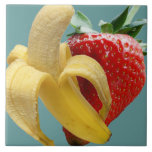Telha da morango da banana azulejos