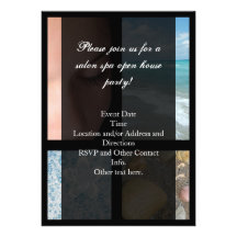 Tema luxuoso do spa resort convites personalizados