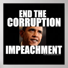 Termine a corrupção - acuse Obama Posters