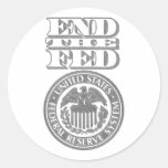 Termine o Fed Adesivo Em Formato Redondo