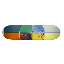 Terra colorida do skate