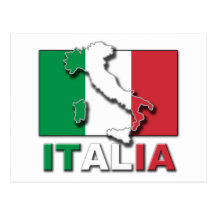 Terra da bandeira de Italia Cartão Postal