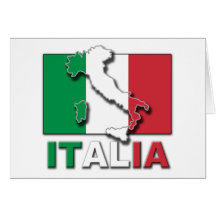 Terra da bandeira de Italia Cartões