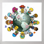 Terra do planeta do amor: Una para a paz Posters