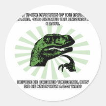 Terra e deus de Philosoraptor Adesivos Redondos