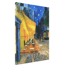 Terraço do café, Lugar du Fórum, Arles - Van Gogh Impressão De Canvas Esticada