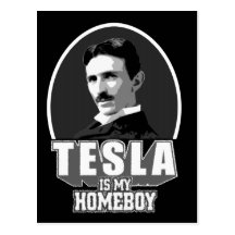 Tesla é meu ficar em casa cartões postais