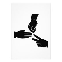 Tesouras de papel da rocha convite personalizados