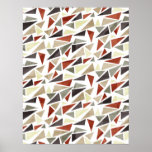 Teste padrão abstrato do triângulo poster