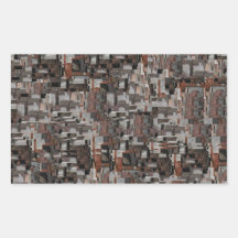 Teste padrão abstrato em Brown e em cinza Adesivo Em Forma Retangular