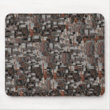 Teste padrão abstrato em Brown e em cinza Mousepad