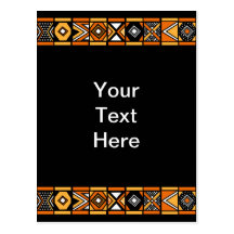 Teste padrão africano cartoes postais