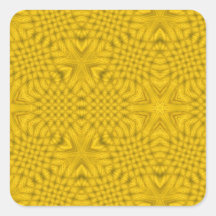 Teste padrão amarelo abstrato adesivo em forma quadrada