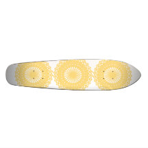Teste padrão amarelo do design do laço skate