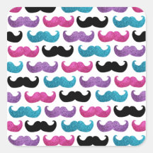 Teste padrão bling colorido do bigode (brilho do f adesivos