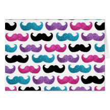 Teste padrão bling colorido do bigode (brilho do f cartões