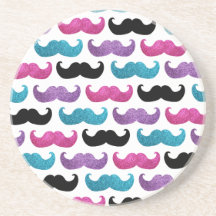 Teste padrão bling colorido do bigode (brilho do f porta copos para bebidas